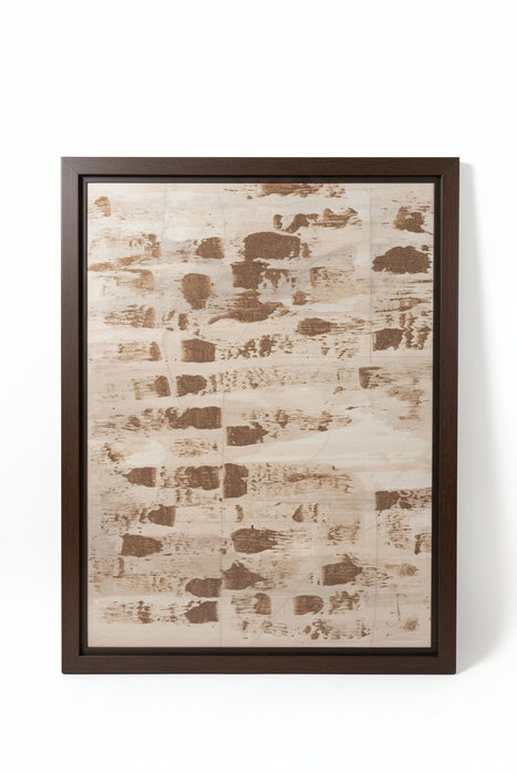 Large Brown & Cream Abstract Artwork