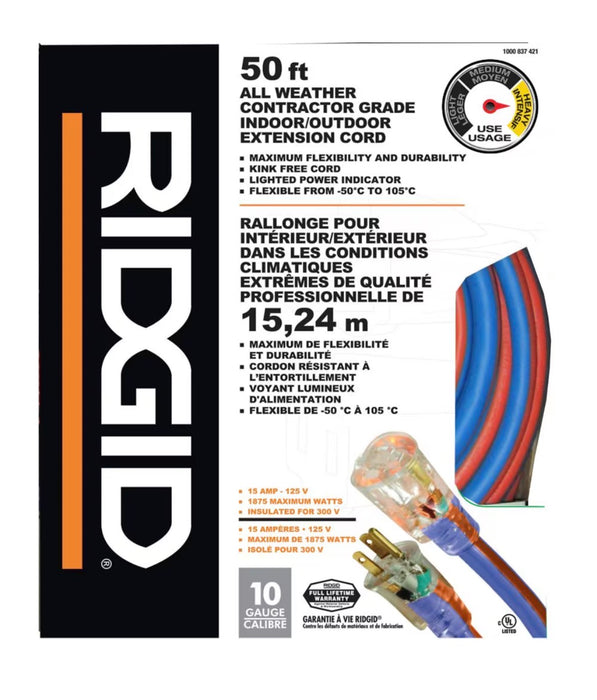 RIDGID All Weather Extension Cord (new)