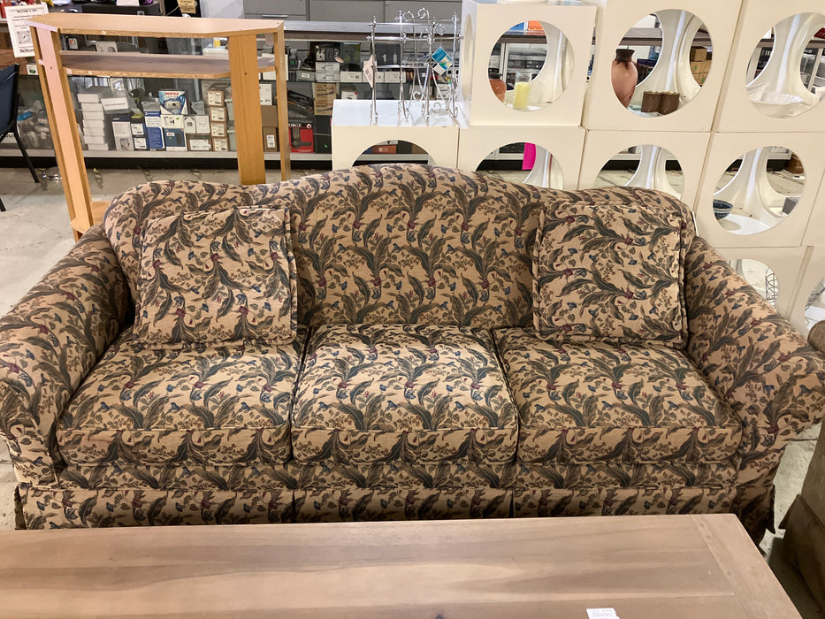 Green floral couch (used)