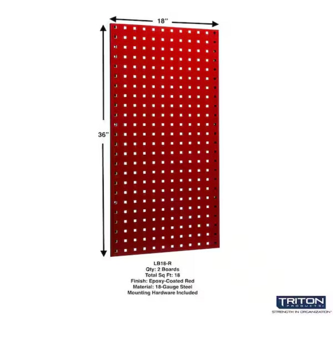 Triton Products LocBoard 36 in. H X 18 in. W Steel Pegboards with 30 pc. LocHook Assortment & Hanging Bin System (New)