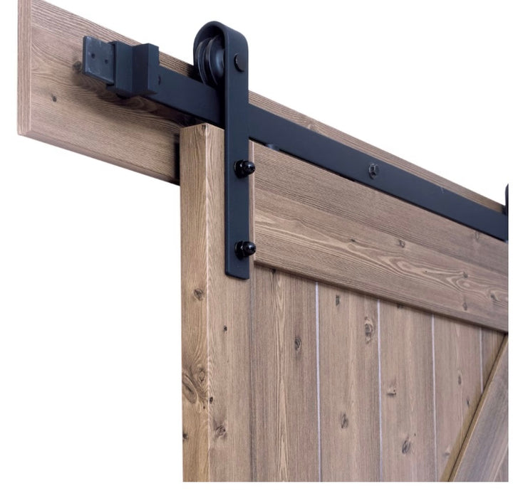 TRUporte 36-inch x 84-inch Gunstock Oak K Design Rustic Barn Door with Hardware Kit (New)