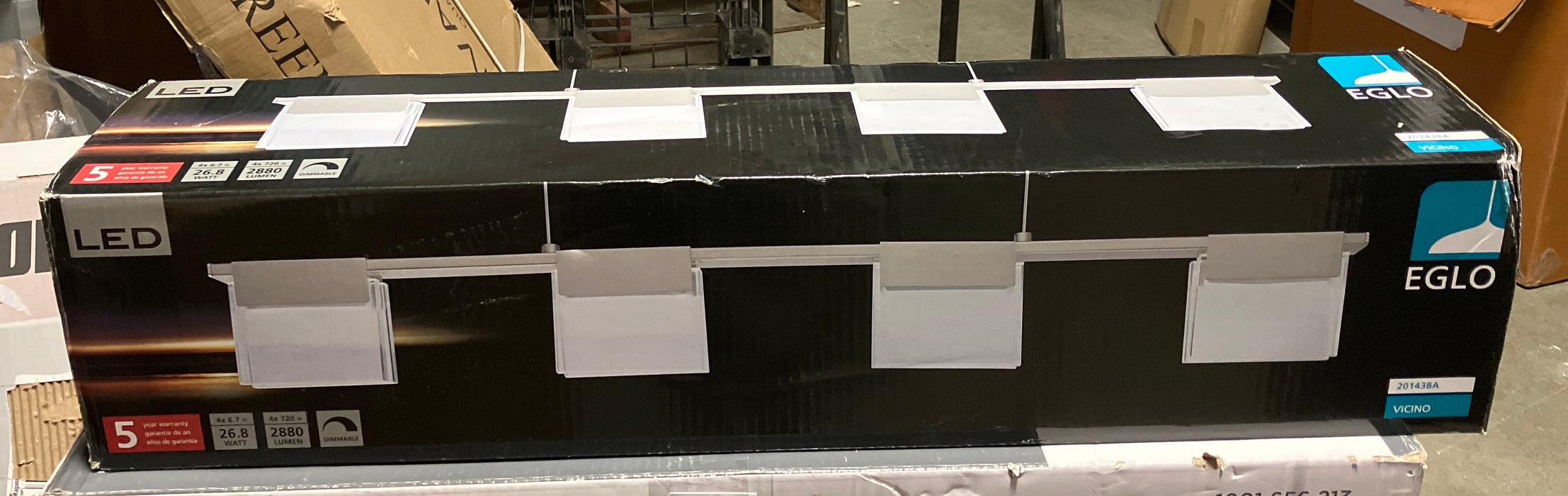 Eglo Vicino LED Pendant Light, Matte Nickel Finish with Clear & Frosted Glass