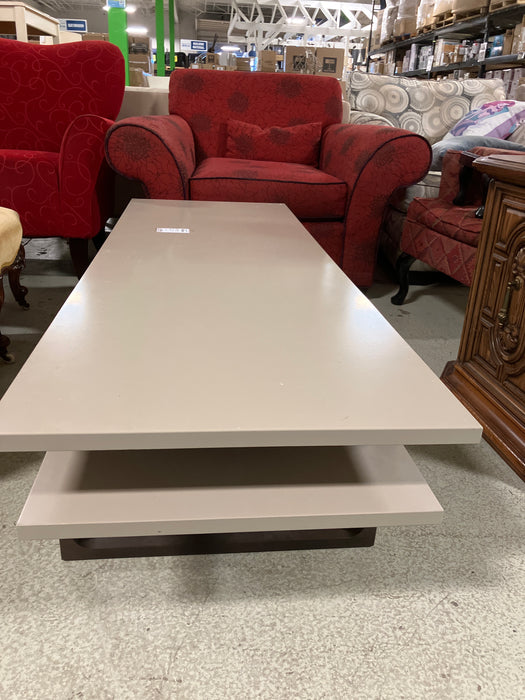 Beige rectangular coffee table (used)