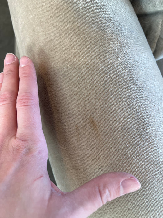 Elegant Beige 2 Seater Velvet Couch (used)