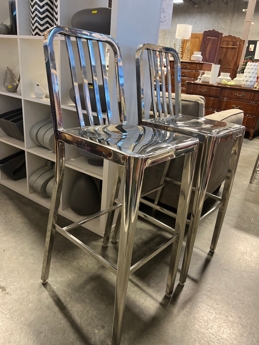Chrome Bar Stool Pair (used)