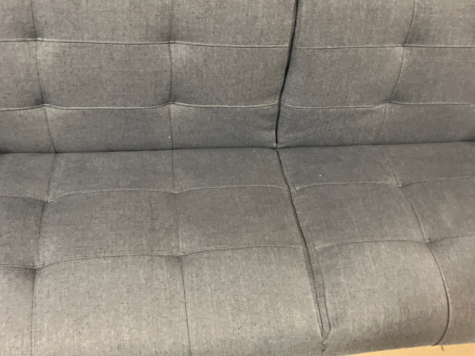 Blue Fabric Futon Sofa Bed