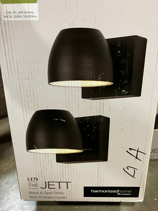 Canarm JETT LED Black Outdoor Wall Sconce Twin Pack (New)