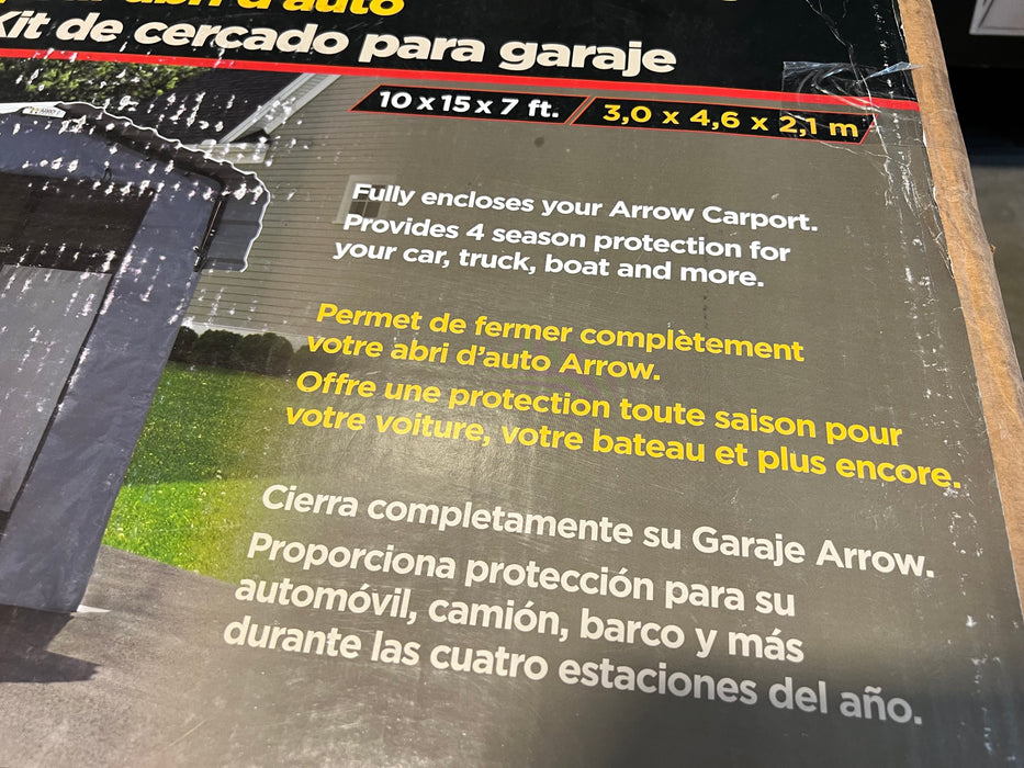 Arrow Carport Enclosure Kit (new)