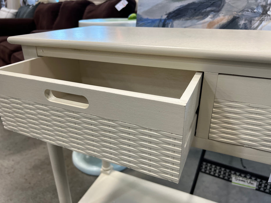 Distresed White Console Table (new)