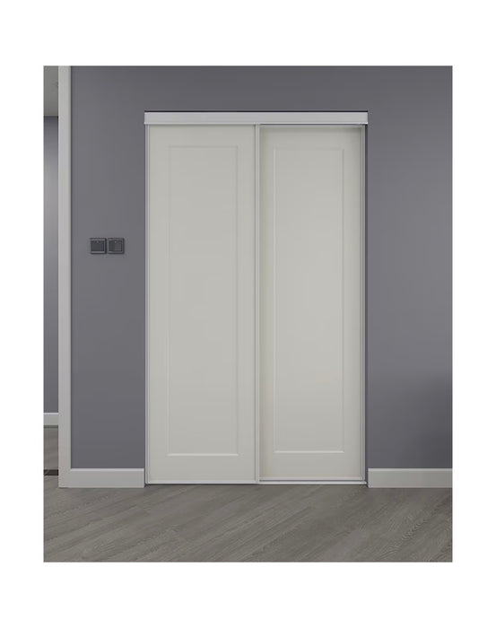 TRUporte 60-inch x 80 1/2-inch White 1-Panel MDF Sliding Closet door (new)