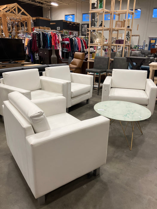 Roma White Powered Armchair