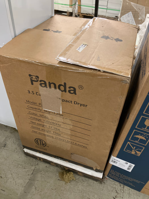 Panda Electric Portable Compact Laundry Dryer with Stainless Steel Drum, 3.5 cu.ft.13 lbs Capacity, White (new)