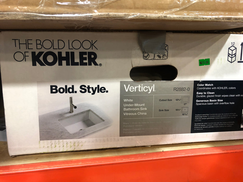 Kohler Verticyl White Undermount Sink (new)