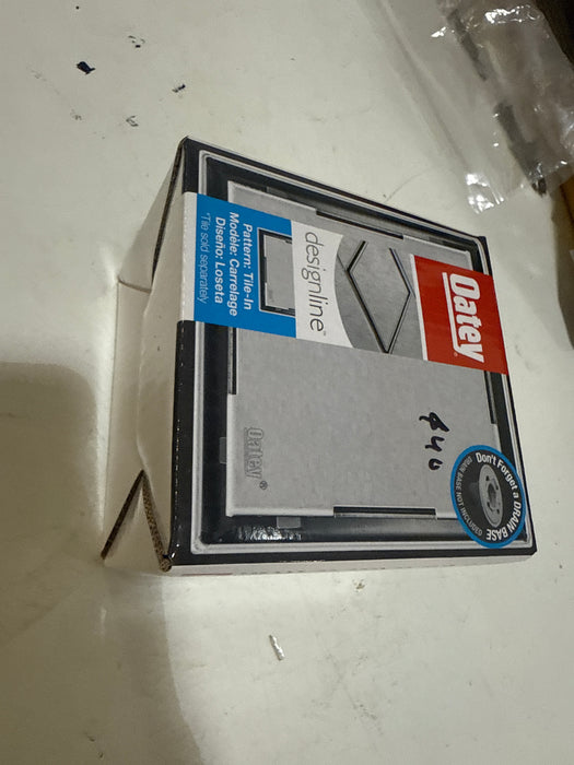 Oatey Designline 4 in. x 4 in. Stainless Steel Square Shower Drain with Tile-In Pattern Drain Cover (New)