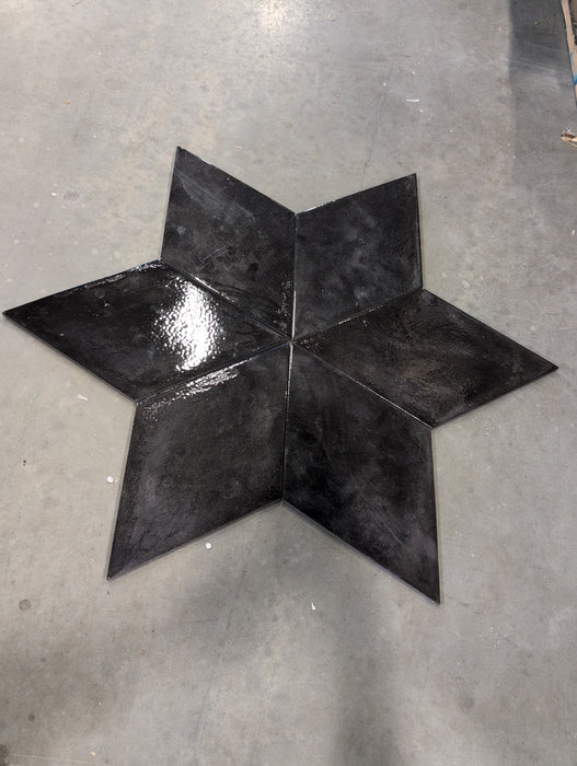 Diamond Glossy Black Porcelain Wall Tile (new)
