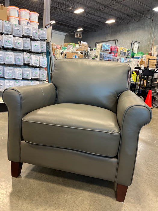 Modern Grey Leather Armchair (new)