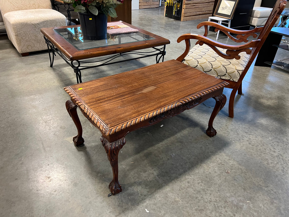Antique Clawfoot Apartment Size Coffee Table (used)