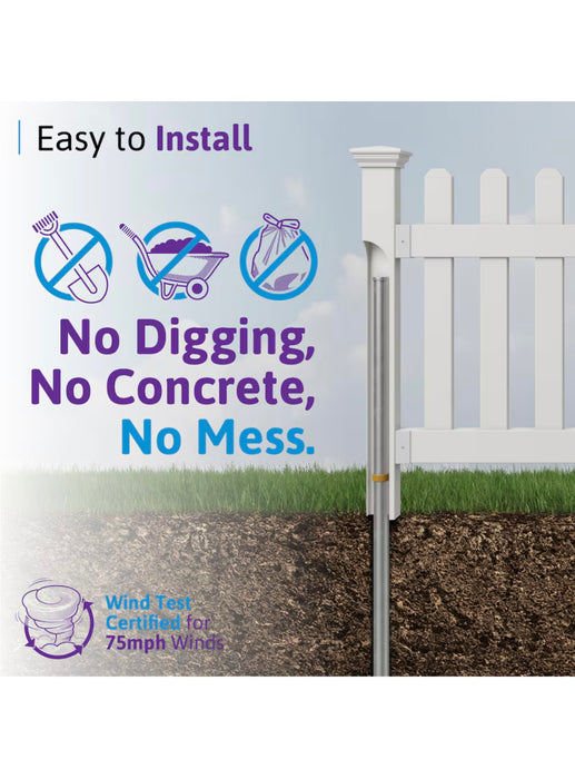 WamBam Fence All American 3 ft. H x 3.5 ft. W Vinyl Gate with Stainless Steel Hardware (new)