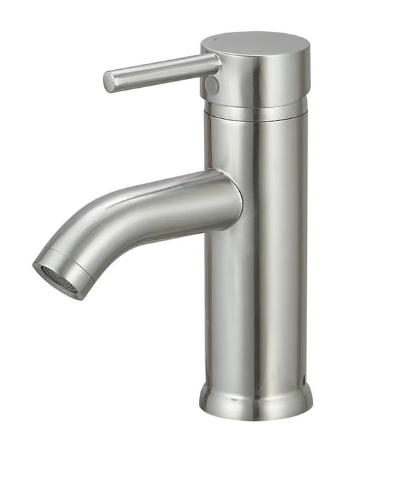 BWE Single Hole Single-Handle Bathroom Faucet With Pop Up Drain in Brushed Nickel (New)