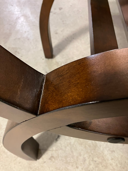 Side Table with Glass Top - (used)