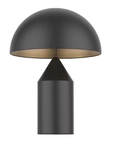 20-inch H Modern Style Mushroom Table Lamp in Matte Black