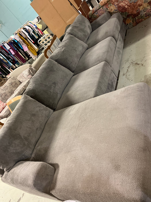 Plush Grey Sectional (used)