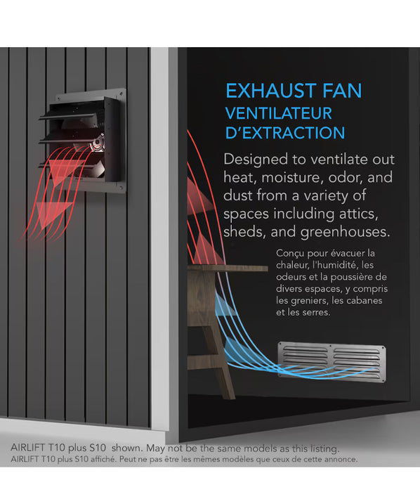 AC INFINITY Airlift AC-ALS12 shutter exhaust ventilation fan 12", speed controller  (new)