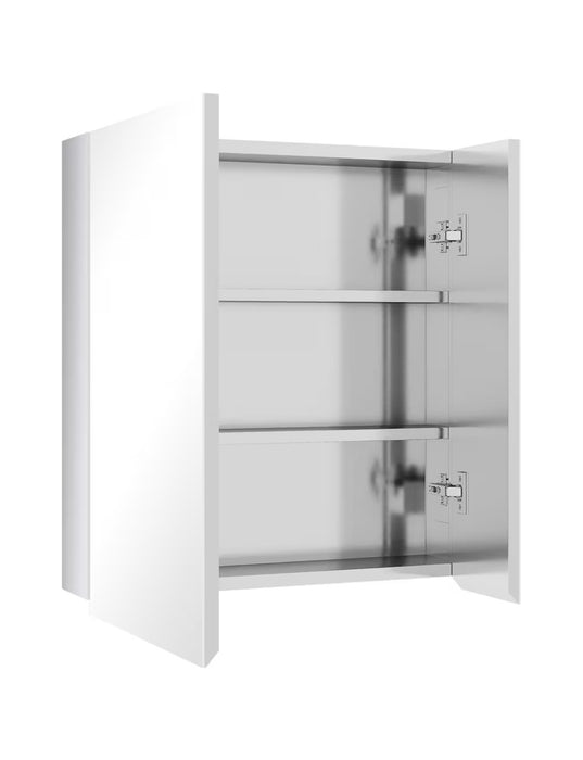kleankin 21.3-inch W x 23.6-inch H x 5.1-inch D Bathroom Cabinet Wall Mounted Mirror Cabinet in Silver (new)