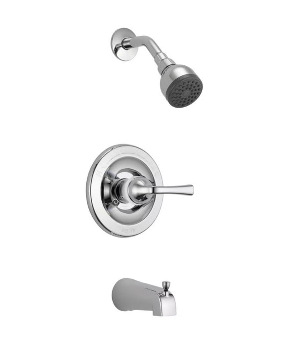 Delta Foundations Single-Handle 1-Spray Tub and Shower Faucet in Chrome (Valve Included)