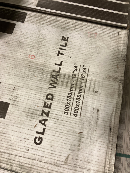 Black glazed wall tile