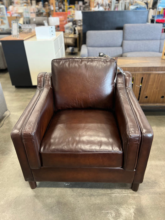 Chestnut Brown Leather Armchair (new)