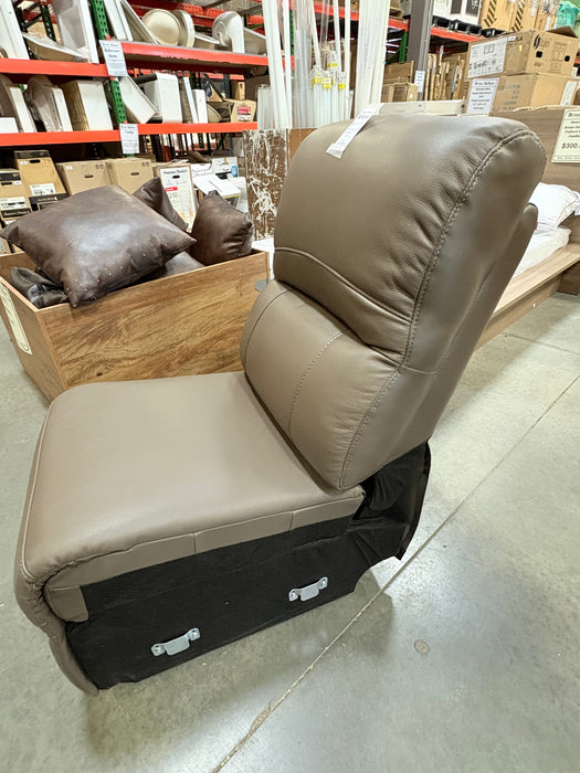 Taupe Leather Armless Chair (new)