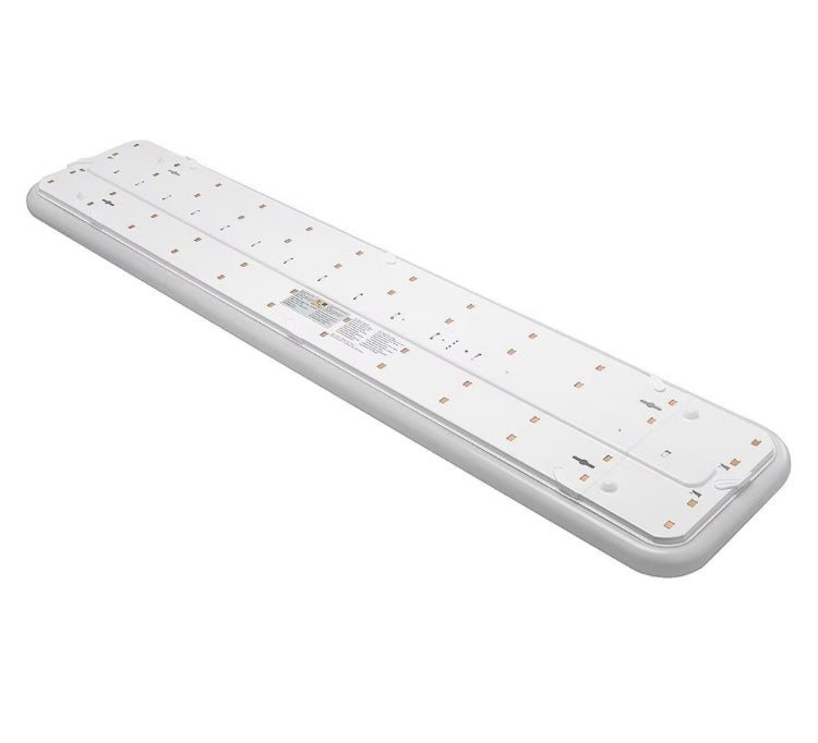 Commercial Electric 4 ft. White Rectangle LED Flush Mount Ceiling Light 3000 Lumens Dimmable 3000K 4000K 5000K (New)