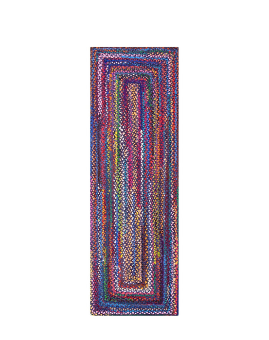 nuLOOM Hand Braided Tammara Blue 2 ft. 6-inch x 8 ft. Indoor Runner (new)