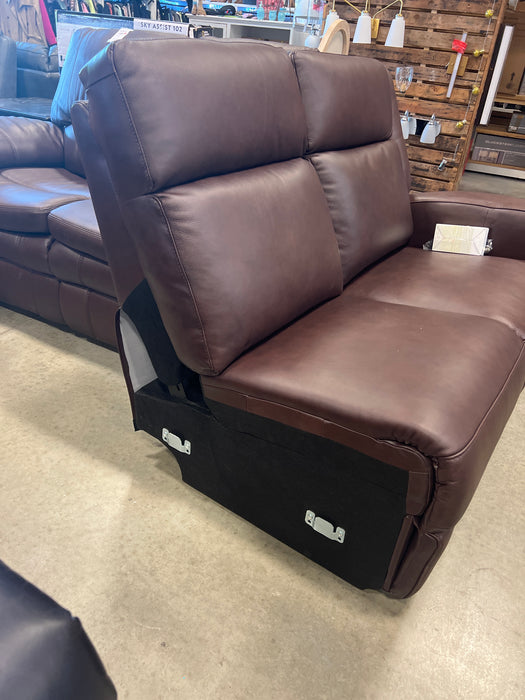 Brown Leather Power Reclining Couch (new)