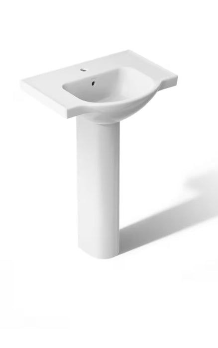 KOHLER 24" Pedestal Bathroom Sink With Single Faucet Hole (New)