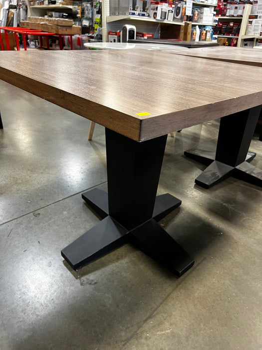 Square Veneer and Metal Table (used)