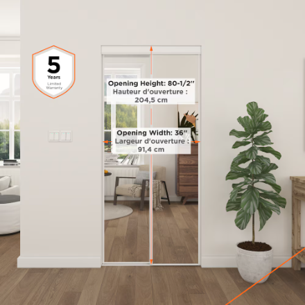TRUporte 36-inch x 80.5-inch White Econo Painted Steel Frame Mirrored Closet Sliding door (New)