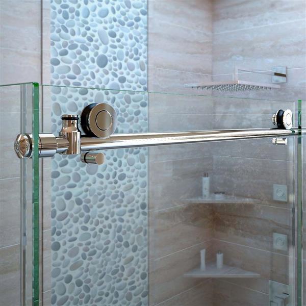 DreamLine Enigma-X Shower Door Kit- 48.38-in x 76-in - Stainless steel (Shower Base Not Included) (New)