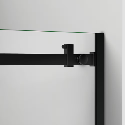 Hardware For DreamLine Enigma Air 56 to 60 in. W x 62 in. H Frameless Sliding Bathtub Door in Matte Black with Premium 10mm Clear Tempered Glass (New)