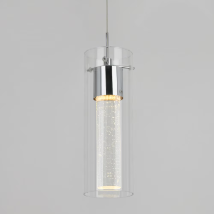 Artika Essence 1-light 8.5W Stainless Steel Integrated LED Pendant Light With Bubble Glass Diffuser (New)