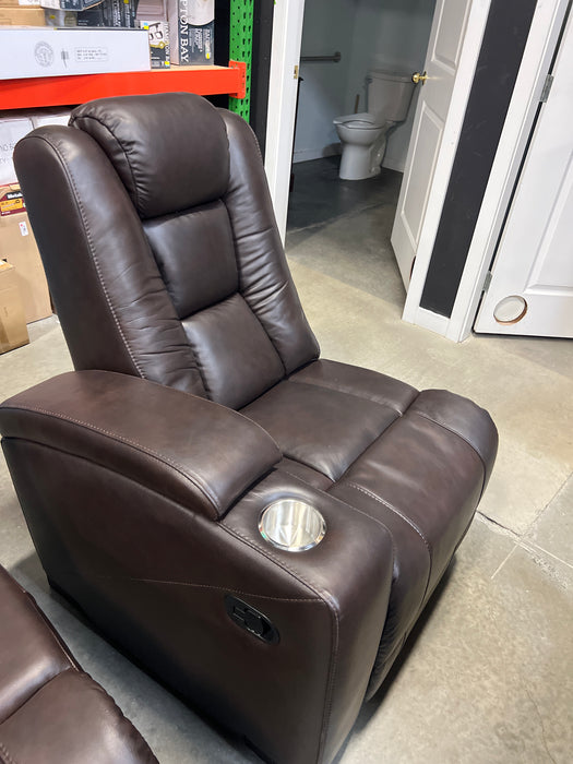 Manual Leather Right Arm Theatre Recliner (new)