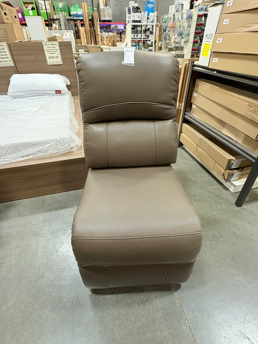 Taupe Leather Armless Chair (new)