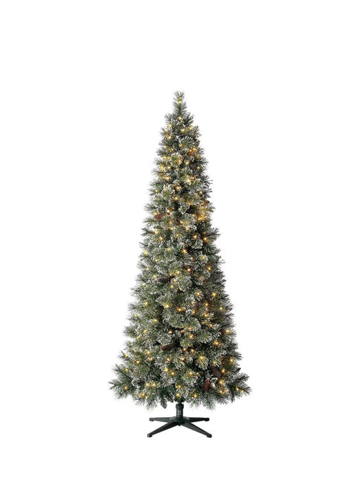 Home Accents Holiday 7ft. Pre-Lit 300L Micro Dot LED Warm White Frosted Sparkling Pine (new)
