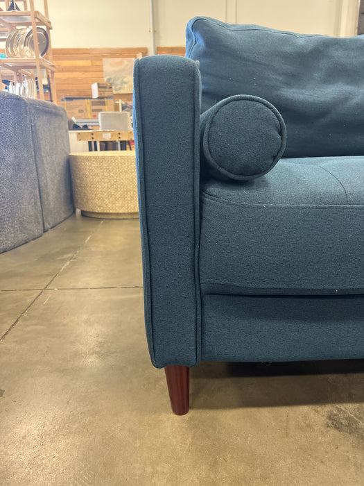 Blue Sofa with Bolster Pillows (used)