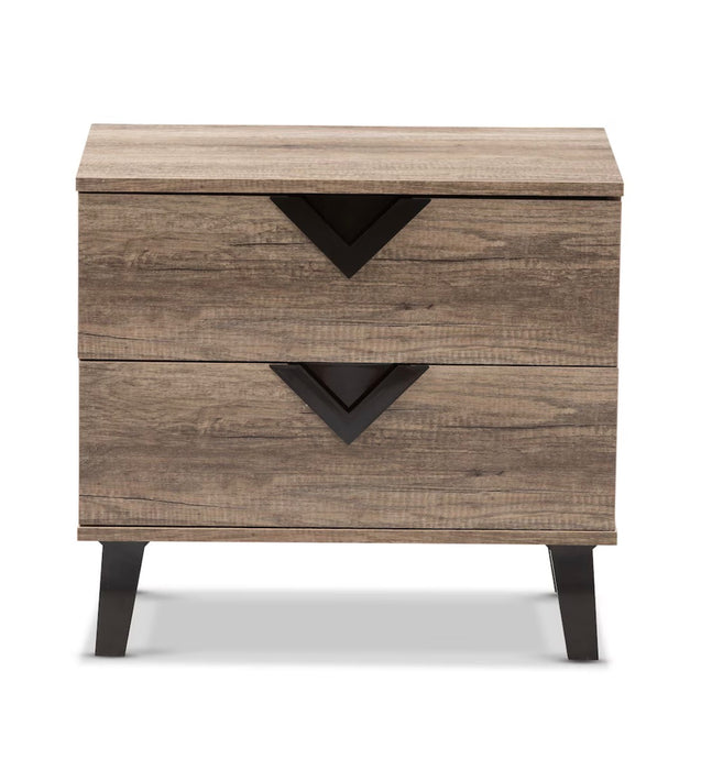 Baxton Studio Swanson Nightstand in Light Brown (new)