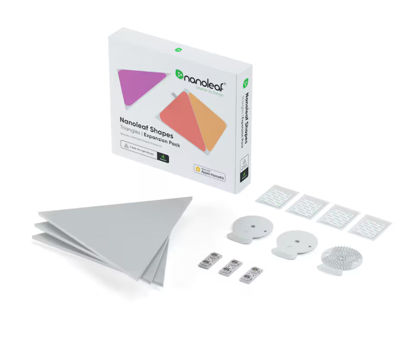 Nanoleaf Shapes - Triangles Multicolor LED Wall Panels Smart Light Expansion Kit 3 pack (New)