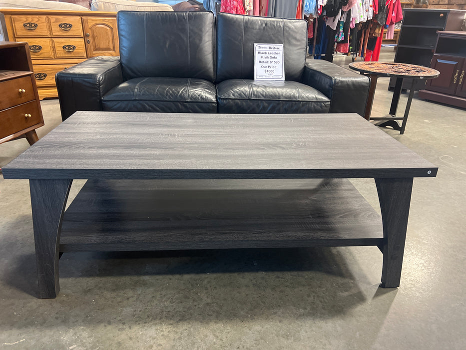 Corliving Hollywood Modern Dark Grey Coffee Table with Shelf (new)
