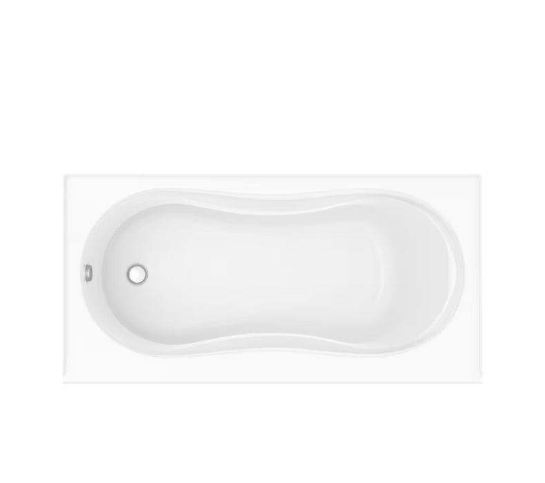 MAAX Cocoon Sleek 60L x 30W IFS Acrylic Alcove Left-Hand Drain Bathtub in White  (new)
