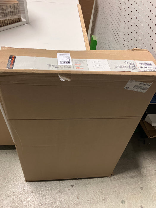 36x36" L Shape Base Corner Cabinet in White (New)